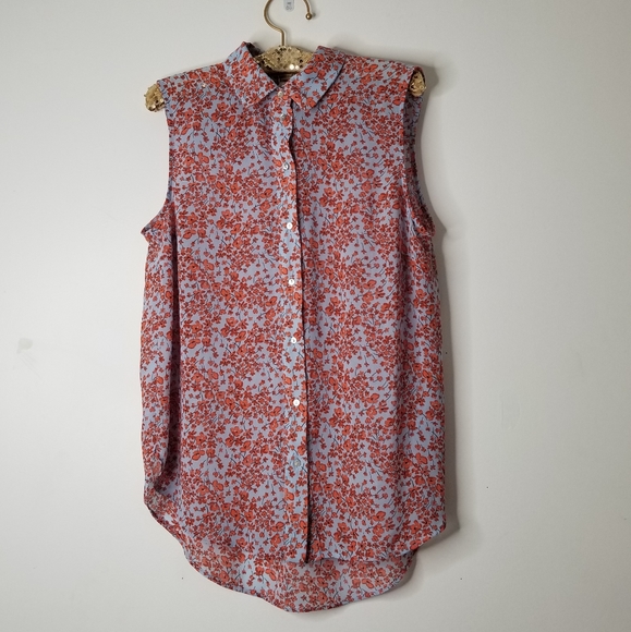 H&M Tops - H&M Floral Sheer Button Down Blouse